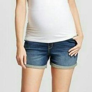 Liz Lange Maternity Over The Belly Jean Shorts